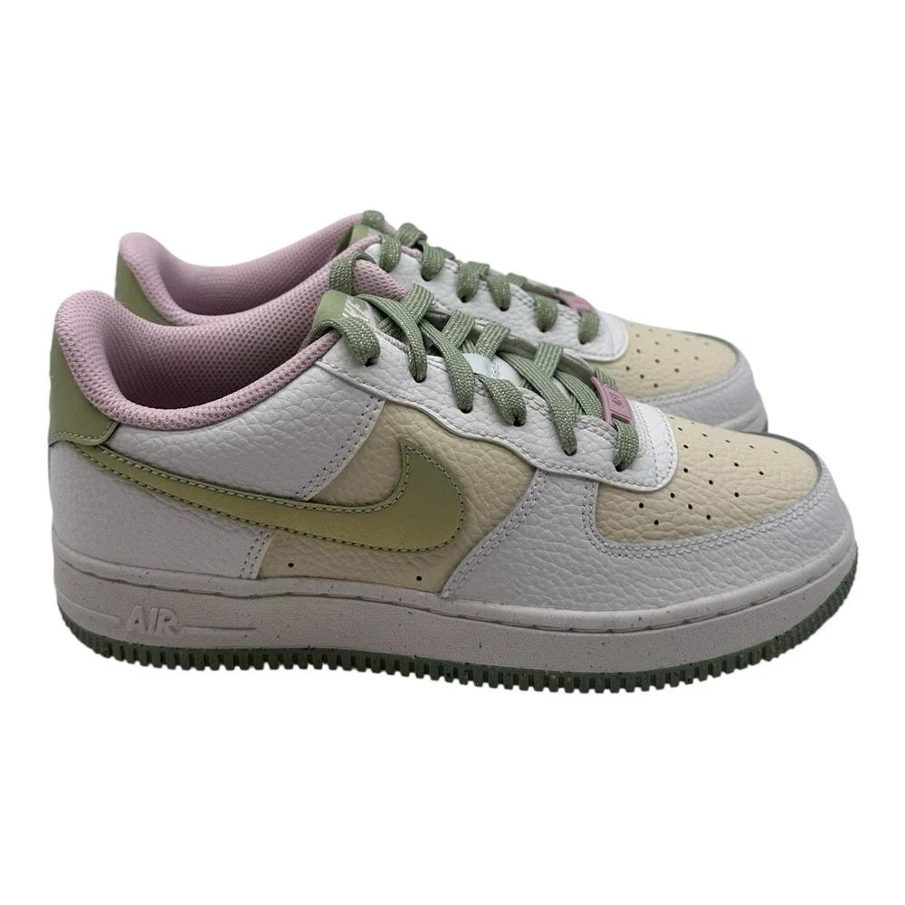 Nike Air Force 1 LV8 GS Shoes Sz Youth 5.5‎ Y Womens 7 White Honeydew DQ0360-100